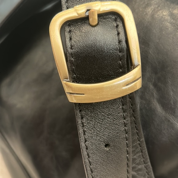 The Old Angler Black Smooth Italian Leather Backpack EUC Like New - Picture 4 of 16